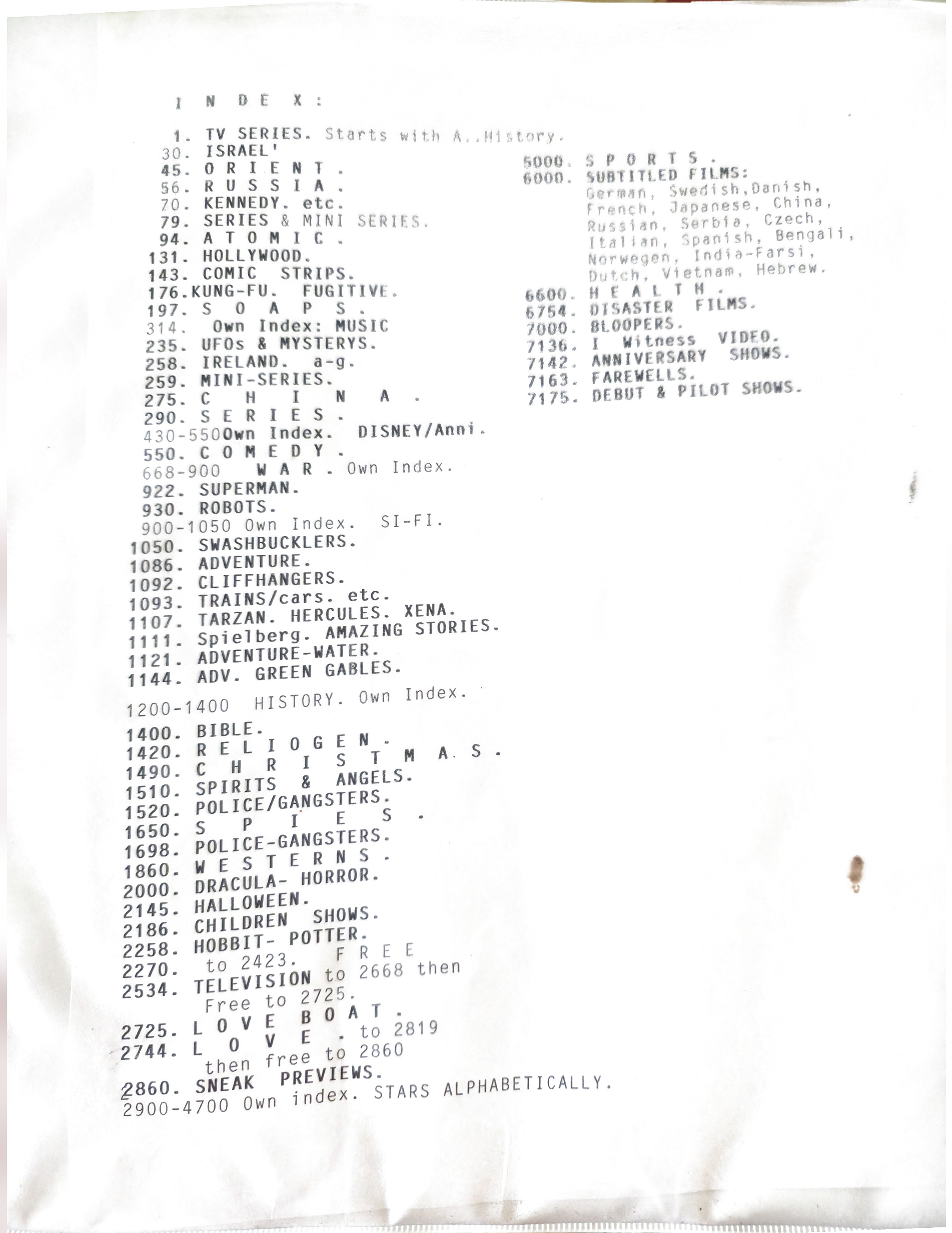 restored page Catalog index